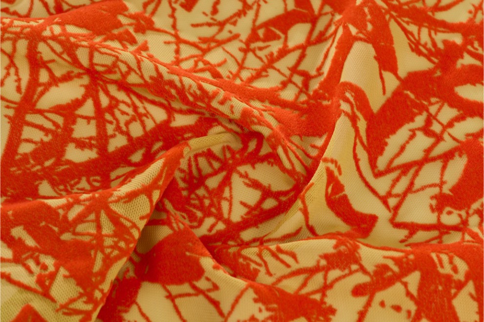 Mold Lyc Tulle Flock Print